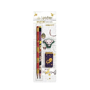 KIT LÁPIS C/ APONTADOR E BORRACHA HARRY POTTER - LEOELEO