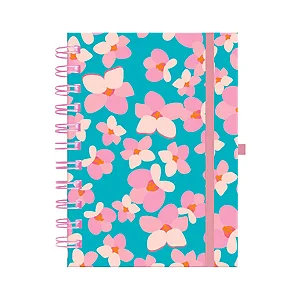 CADERNO A6 ARGOLADO - SAKURA - CAPA DURA - 80 FOLHAS - MOLIN
