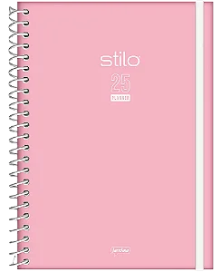 PLANNER 2025 - ESPIRAL - CAPA DURA - STILO JANDAIA - ROSA
