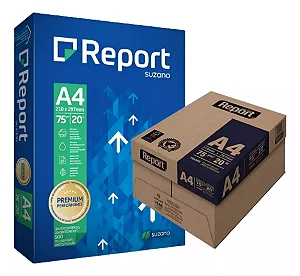 PAPEL SULFITE REPORT - A4 BRANCO 75G - CAIXA C/ 10 PACOTES