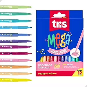 CANETINHAS HIDRO COLOR - TOM PASTEL - TRIS