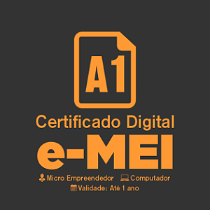 Certificado Digital e-MEI A1 - Validade 12 meses