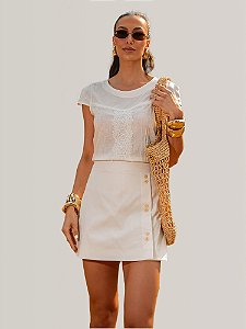 Blusa com Detalhe em Renda