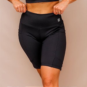Bermuda Confort Bolso Treino Corrida - Preto