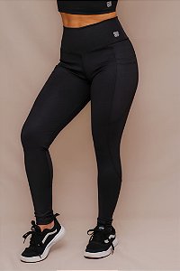 Legging Confort Bolso Treino Corrida - Preto