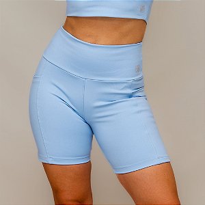 Shorts Confort Bolso Treino Corrida - Azul Frozen