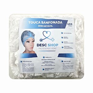 Touca Sanfonada Descartável - Com elástico