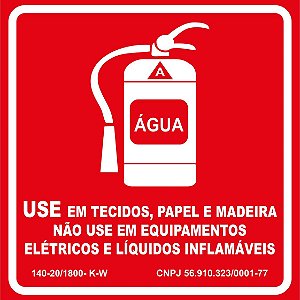 Placa extintor de Água E5- Dúvidas Chamar no WhasApp