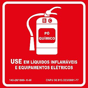 Placa Extintor Pó químico E5- Dúvidas Chamar no WhasApp
