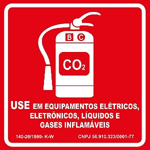 Placa de Extintor CO2 E5- Dúvidas Chamar no WhasApp
