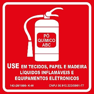 Placa Extintor ABC E5- Dúvidas Chamar no WhasApp
