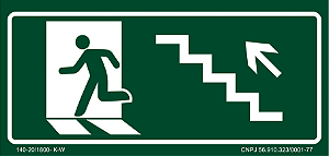 Placa Rota de Fuga Subindo escada esquerda S10-                           Dúvidas Chamar no WhatsApp