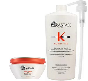 L'oréal Nutritive Shampoo Riche 1L e Máscara Grossos 200g