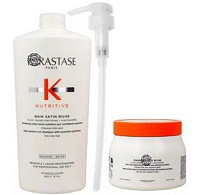 L'oréal Nutritive Shampoo Satin Riche 1L+Máscara Riche 500g