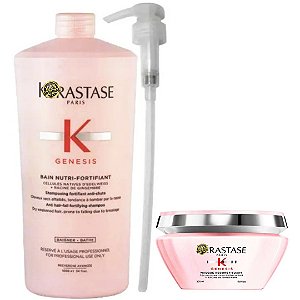 L'oréal Genesis Shampoo Nutri-Fortifiant 1L e Máscara 200g
