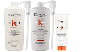 Kérastase Nutritive Shampoo Satin e Cod Lait Vital1L+Thermique