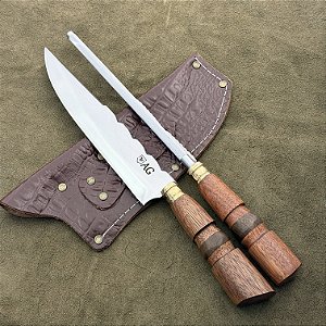 Conjunto de Churrasco 8 " - Cabos Tradicionais