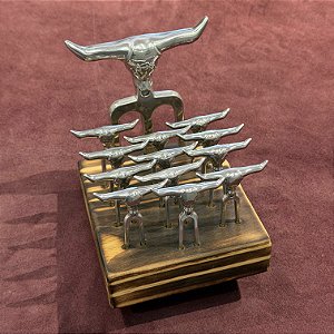 Conjunto Petisco - 13 peças - Alumínio - C/ Suporte