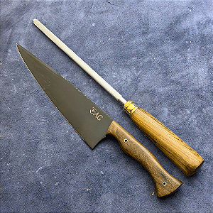Conjunto de Churrasco 8 " - Cabos Tradicionais