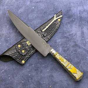 Faca Churrasco 8" - Carbono 1070 - Cabo Premium