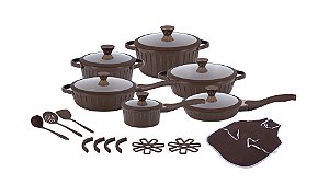 Donna Antiaderente 22 Peças - Marrom