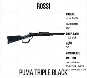 Rossi Puma Triple Black Cal .357MAG