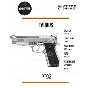 Taurus PT92 Inox cal 9mm