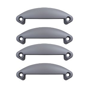 KIT: 100 PUXADORES PARA BOX BAÚ - COR CINZA