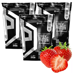 Whey Protein 100% - Morango- 2kg - Planet Pharma