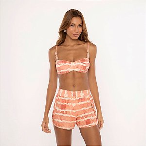 Shorts Linho Maxi Bolso Aquarela