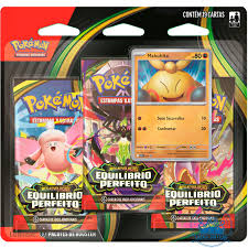Pokémon TCG – Blister com 3 Boosters: Megaevolução Equilíbrio Perfeito