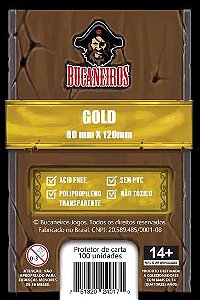 Sleeve Bucaneiros - Gold 80 x 120 mm