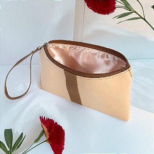 Necessaire Slim (Peq) C/ Alça e Forro - Corino Sintético - Cor Pastel