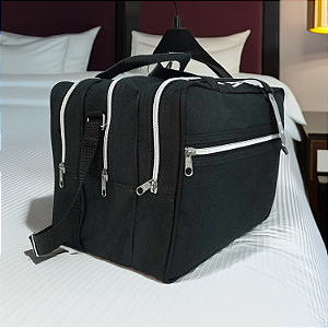 Bolsa de Mão Casual c/ 3 repartições - Liso Preto