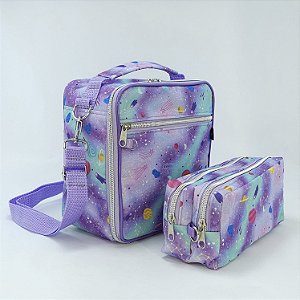 Bolsa Térmica Amora + Estojo Duplo Alto - Estampa Universo