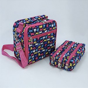 Bolsa Térmica Amora  + Estojo triplo (2 peças)
