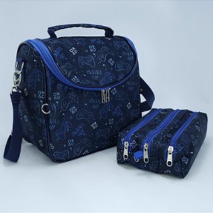 Bolsa termica noah  +  Estojo triplo - Estampa Gamer