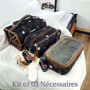 Necessaire Rocambole + Necessaire Multiuso e Necessaire Liah Media - Estampa Mística