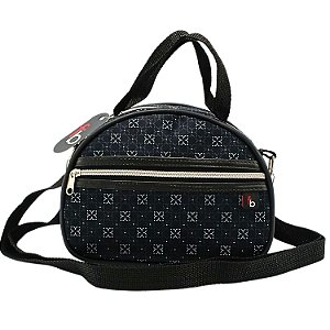 Bolsa de Mão Casual Nicoly - Tipo Oval - Estampa Classica Preta