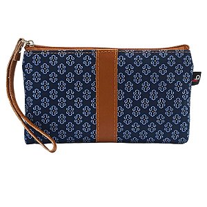 Necessaire Slim (Peq) C/ Alça e Forro - Clássico Marinho