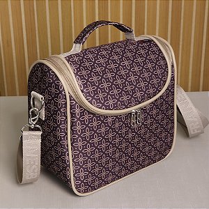 Bolsa Térmica Lancheira Compacta - Estampa Marrom Clássico