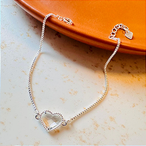 Pulseira Coração Incolor