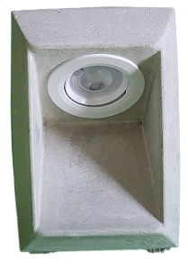 Balizador Esmeralda - Cimento Cor Natural Led 7w Bivolt Jardim Externo E Interno