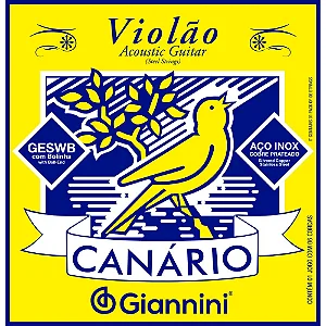 ENCORDOAMENTO PARA VIOLÃO EM AÇO .011 SÉRIE CANÁRIO GIANNINI GESWB