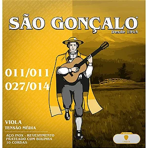 ENCORDOAMENTO PARA VIOLA CAIPIRA 0.11 EM AÇO SÃO GONÇALO