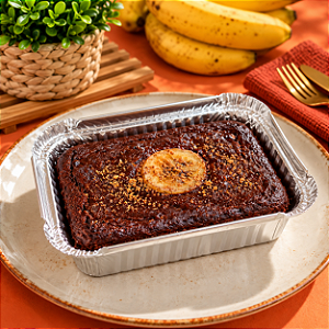 Bolo de banana com aveia e cacau 100% - 100g