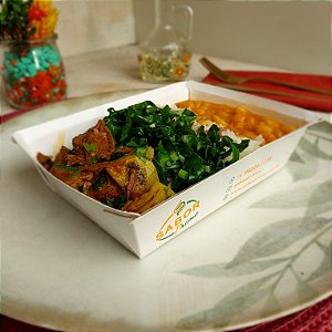 Carne de panela c/ batata + Arroz + Feijão + Couve