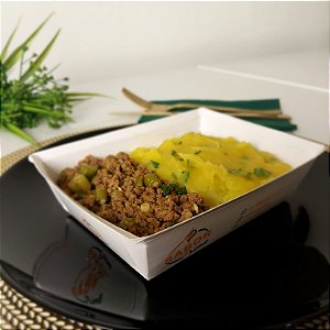 Patinho moído com Vagem + Purê de mandioquinha