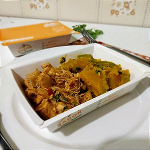 Frango xadrez + Cabotiá refogada