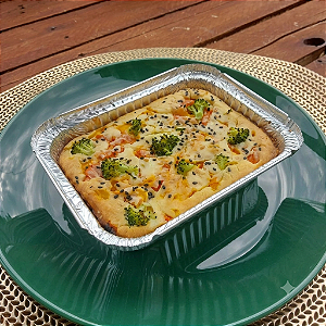Torta de brócolis com bacon - sem glúten 300g